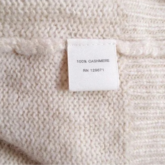 NAKED CASHMERE Women’s V-Neck 100% Cashmere Sweater - Almond Plus 1X - Picture 10 of 11